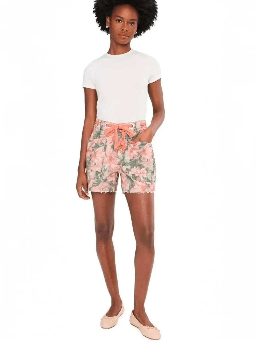 Free People We The Free Moxie Printed Shorts in the Watermelon Combo Size 24